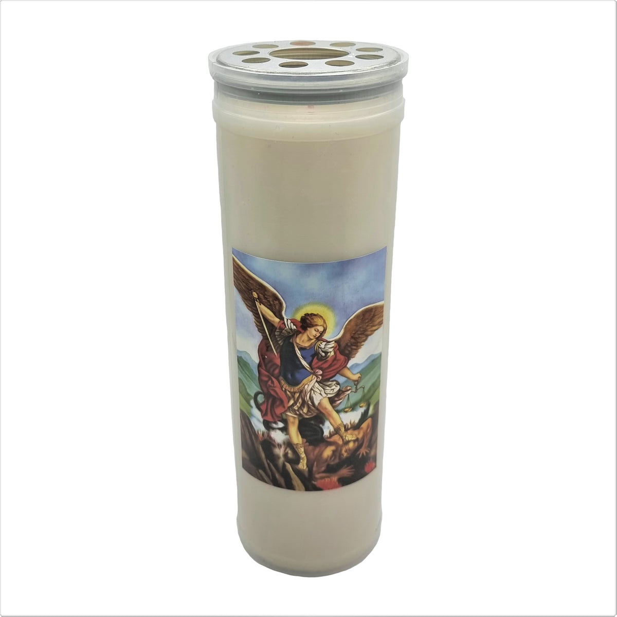 Catholic Wax Candle with Picture (100 Hours) – Assorted Design