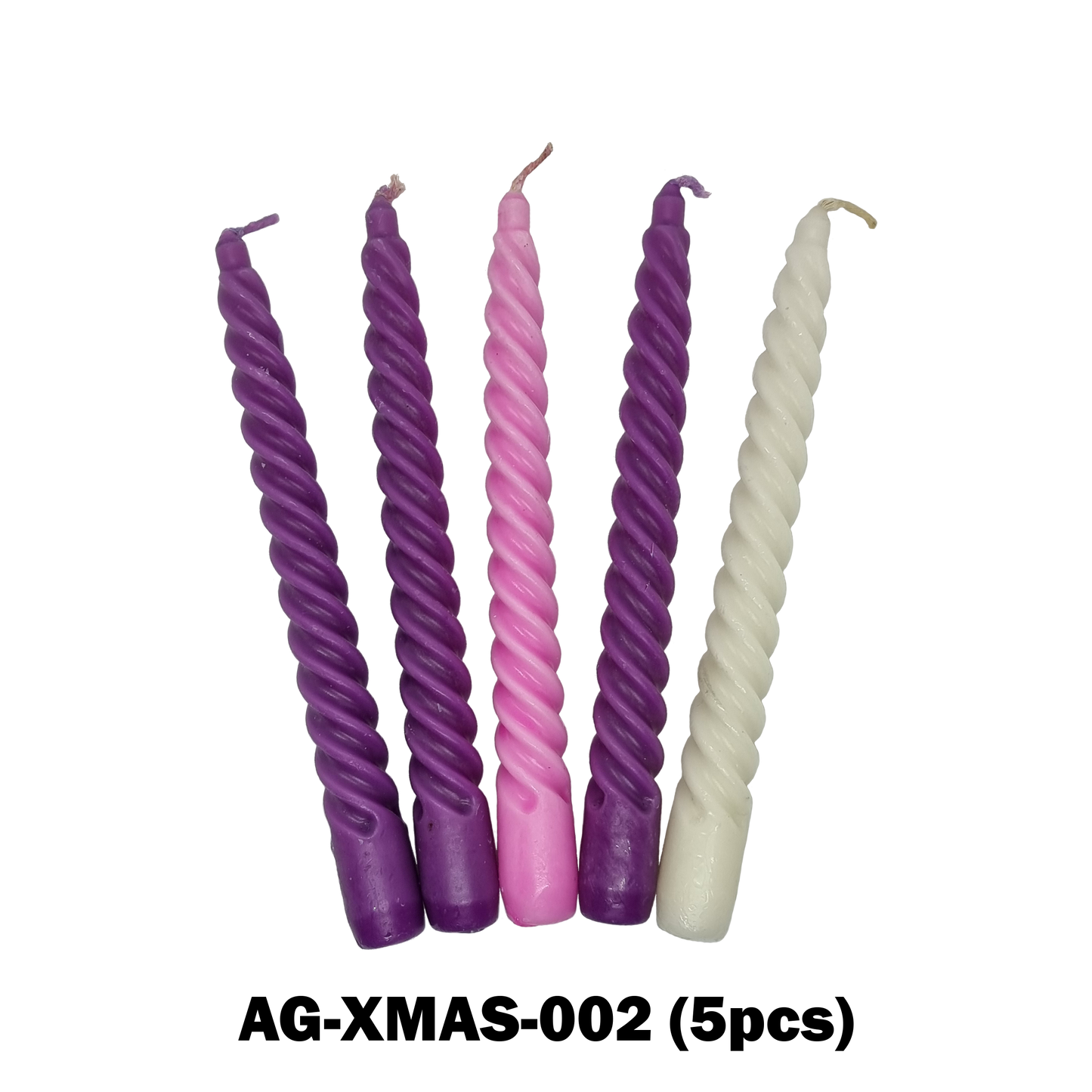 Advent 5 pcs Candles Set – 8″ Spiral (4 Hrs)