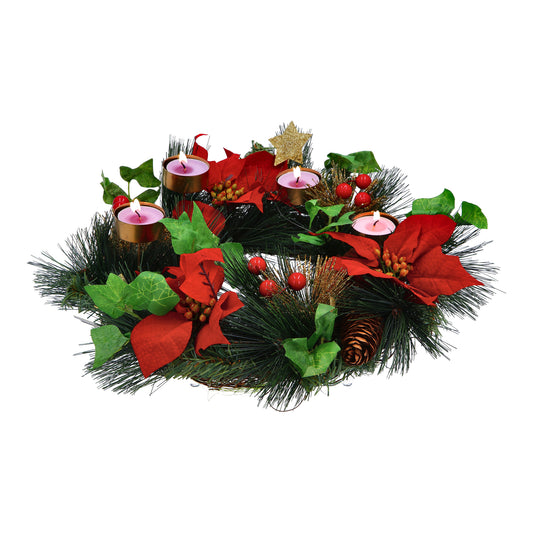 Advent Wreath – Large (14 Inch), With Tealight Candles