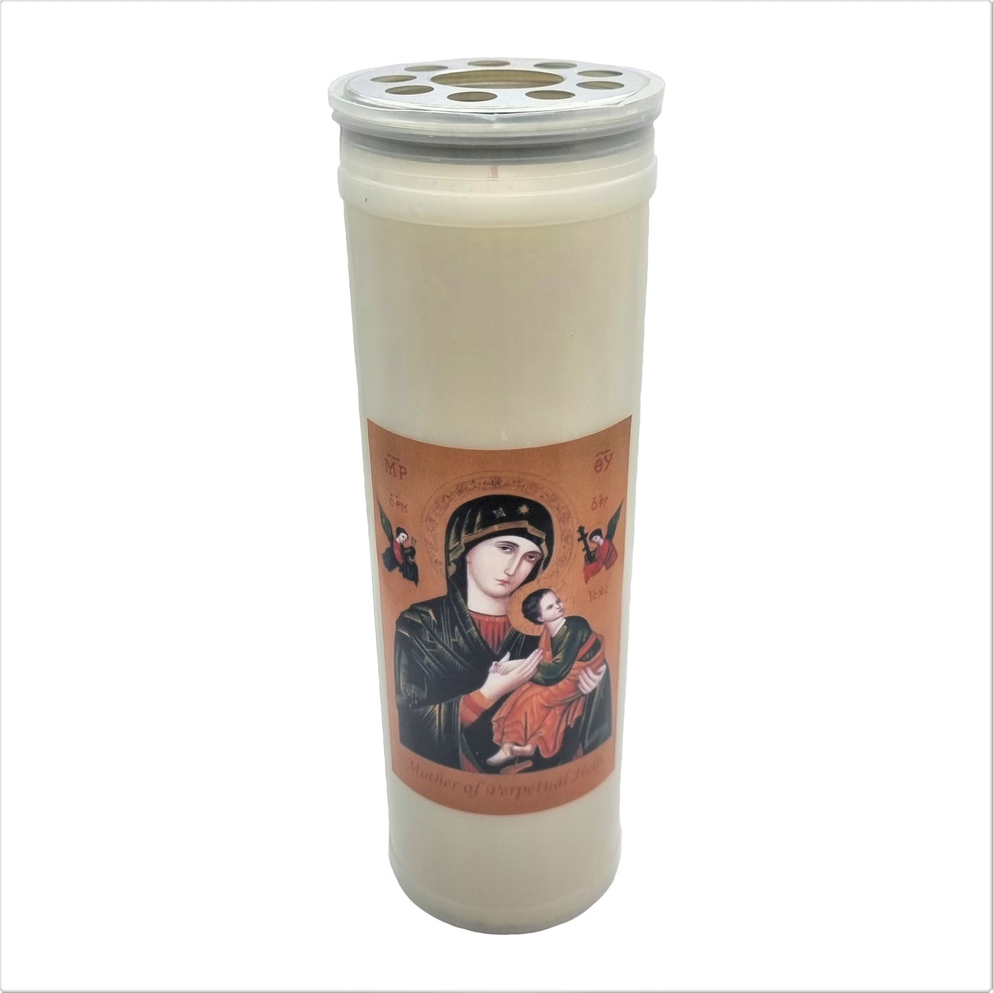 Catholic Wax Candle with Picture (100 Hours) – Assorted Design