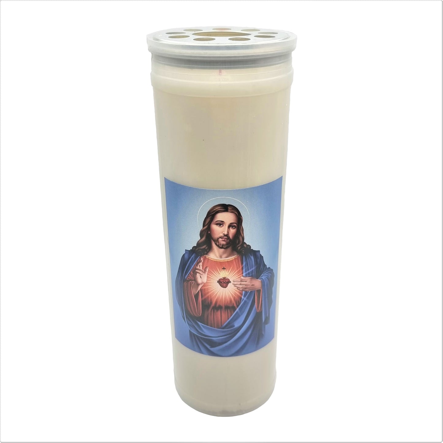 Catholic Wax Candle with Picture (100 Hours) – Assorted Design