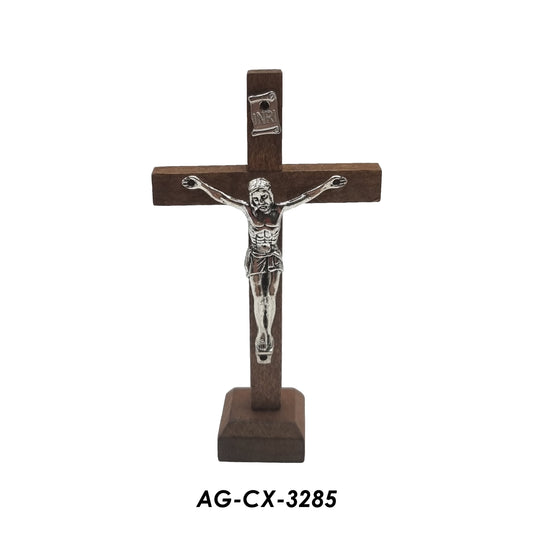 Crucifix – Wooden Cross Stand With Metal Jesus Christ Corpus