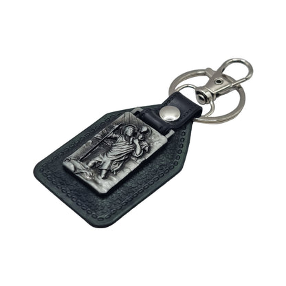 Keychain – PU Leather + Alloy Pendant (Assorted Design)